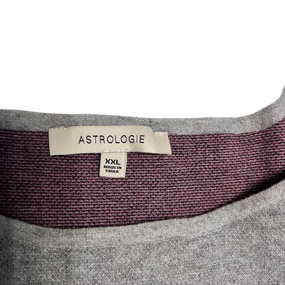 Astrologie Intarsia Dachshund Crew Neck Puppy Sweater Gray Womens XXL Weiner Dog - Picture 4 of 7